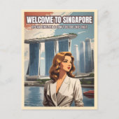 Funny Singapore Travel Singlish Spaß Postkarte (Vorderseite)