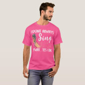 Funny Singer for Men Karaoke Microphone Sing T-Shirt (Vorne ganz)