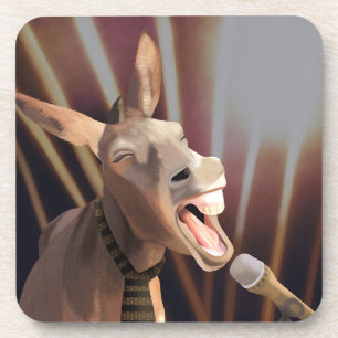 Funny Singing Donkey Farm Animal Getränkeuntersetzer