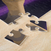 Funny Singing Donkey Farm Animal Lila Background Puzzle (Seite)