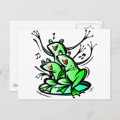 Funny SInging Frogs Postkarte (Vorne/Hinten)