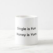 Funny Single After Break-Up Jokes Typografie Kaffeetasse (Mittel)