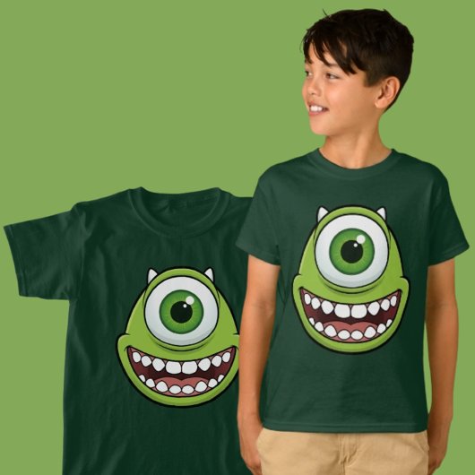 Funny Single-Eye Green Monster Kids Tee