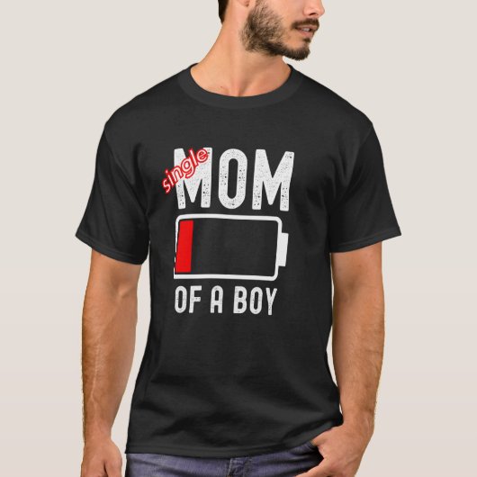 Funny Single Mama eines jungen Mütters mit niedrig T-Shirt (Vorderseite)