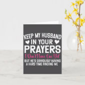 Funny Single Woman Quote Keep My Husband In Your P Karte (Gelbe Blume)