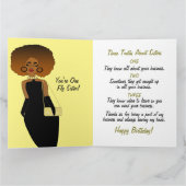 Funny Sister African American Happy Birthday Card Karte (Innenseite)