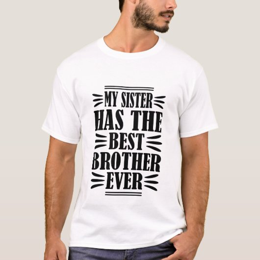 Funny Sister Bester Bruder je Wortart T-Shirt (Vorderseite)