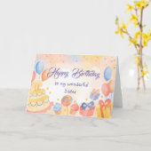 Funny Sister Birthday Cake Karte (Gelbe Blume)