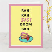 Funny Sister Birthday Card Karte (Gelbe Blume)