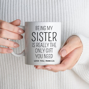 Funny Sister Birthday Geschenke Ideen Big Little S Kaffeetasse