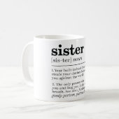Funny Sister Definition Kaffeetasse (Vorderseite Links)
