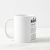 Funny Sister Definition Kaffeetasse (Links)
