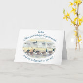 Funny Sister Eggstra Special Bird Day Card Karte (Gelbe Blume)