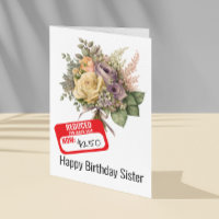 Funny Sister Geburtstag reduzierter ermäßigter Sti