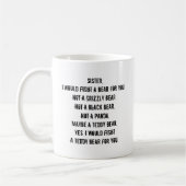 Funny Sister Gift Tasse (Links)