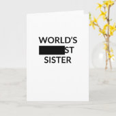 Funny Sister Gift - World's Blank Sister Karte (Gelbe Blume)