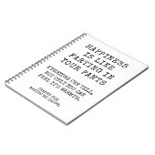 Funny Sister Happy Birthday Wishy Notizblock (Linke Seite)