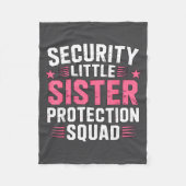 Funny Sister Security Little Protection Squad Fleecedecke (Vorderseite)