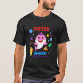 Funny Sister Shark Doo Doo Doo Schwester Shark Bir T-Shirt (Vorderseite)