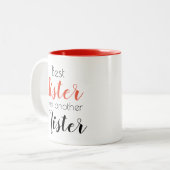 Funny Sister von einem anderen Mister Hübsch Zweifarbige Tasse (Vorderseite Links)