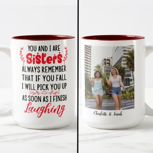 Funny Sisters Liebe Quotes | Benutzerdefiniertes F Zweifarbige Tasse