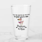 Funny Sisters Partner im Weinkeller - Geschenk für Glas (Vorderseite)