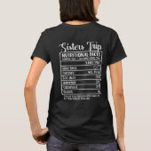 Funny Sisters Trip/Crazy One Nutrition Fakten T-Shirt (Rückseite)