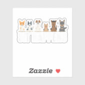 Funny Sit passiert Cool Sitting Hunde Aufkleber (Blatt)