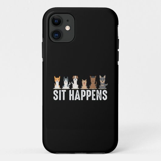 Funny Sit passiert Cool Sitting Hunde Case-Mate iPhone Hülle (Rückseite)