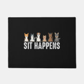 Funny Sit passiert Cool Sitting Hunde Fußmatte (Vorderseite)