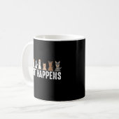 Funny Sit passiert Cool Sitting Hunde Kaffeetasse (Vorderseite Links)