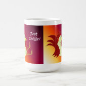 Funny Sitting Rooster Just Chillin' Kaffeetasse (Mittel)