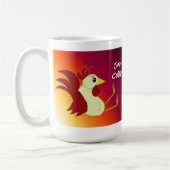 Funny Sitting Rooster Just Chillin' Kaffeetasse (Links)