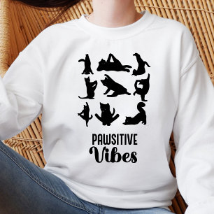 Funny Six Cats Yoga Positionen Sweatshirt