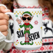 Funny Six Seven 67 6 7 Meme Christmas Elf Holiday Kaffeetasse