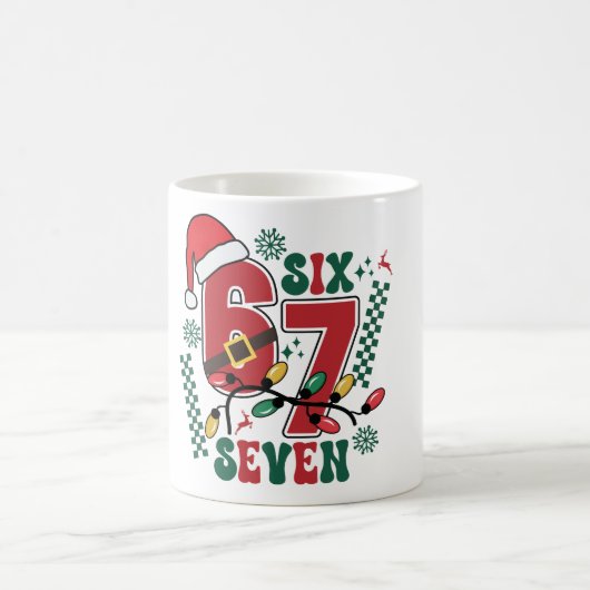 Funny Six Seven 67 6 7 Meme Fun Christmas Gift Kaffeetasse (Mittel)