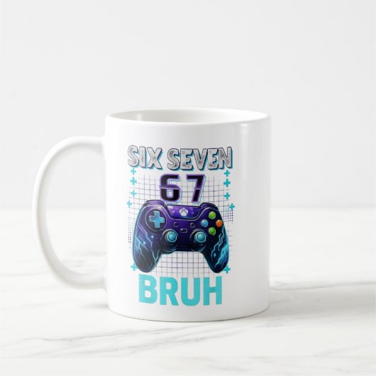 Funny Six Seven 67 Bruh Birthday Boy Gamer Gift Kaffeetasse (Links)