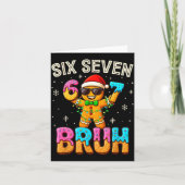 Funny Six Seven 67 Bruh Gingerbread 6 7 Meme Chris Karte (Vorderseite)