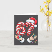 Funny Six Seven 67 Christmas Candy Cane Festive Ho Karte (Gelbe Blume)