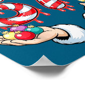 Funny Six Seven 67 Christmas Candy Cane Festive Ho Poster (Ecke)