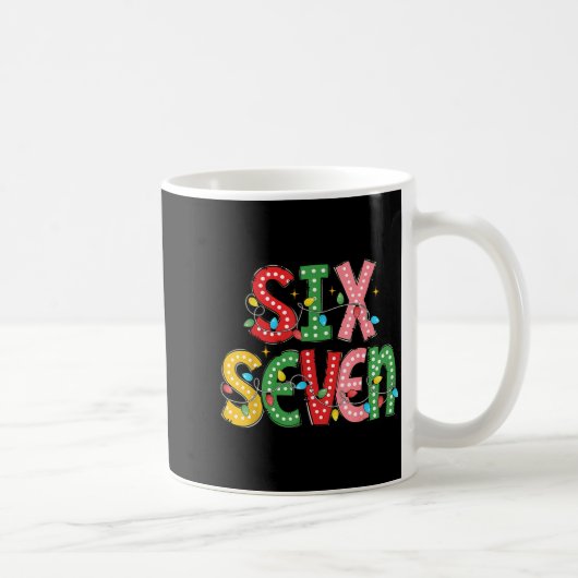 Funny Six Seven 67 Christmas Teacher Meme For Men Kaffeetasse (Rechts)