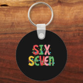 Funny Six Seven 67 Christmas Teacher Meme For Men Schlüsselanhänger (Vorderseite)