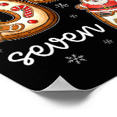 Funny Six Seven 67 Gingerbread Christmas Boys Xmas Poster (Ecke)