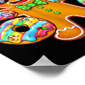 Funny Six Seven 67 Gingerbread Christmas Boys Xmas Poster (Ecke)