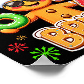 Funny Six Seven 67 Gingerbread Meme Xmas Christmas Poster (Ecke)
