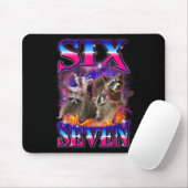 Funny Six Seven 67 Meme 67 Racoon Meme Bootleg Gra Mousepad (Mit Mouse)