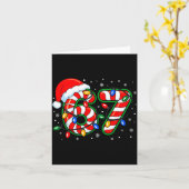 Funny Six Seven 67 Meme 6 7 Christmas Candy Cane B Karte (Gelbe Blume)