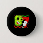 Funny Six Seven 67 Meme 6 7 Christmas Elf Hand Boy Button (Vorderseite)