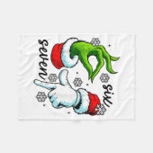 Funny Six Seven 67 Meme 6 7 Christmas Elf Hand Boy Fleecedecke (Vorderseite (Horizontal))