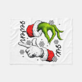 Funny Six Seven 67 Meme 6 7 Christmas Elf Hand Boy Fleecedecke (Vorderseite (Horizontal))